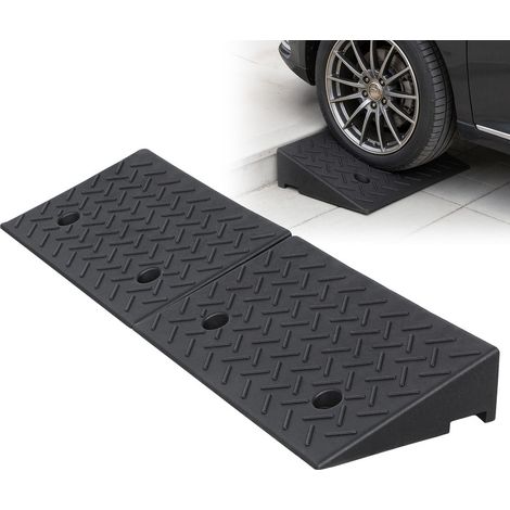 FLASIDU - Rampe de trottoir portable en caoutchouc - rampe antidérapante pour voiture et fauteuil roulant - 50 x 30 x 10 cm (1/5)