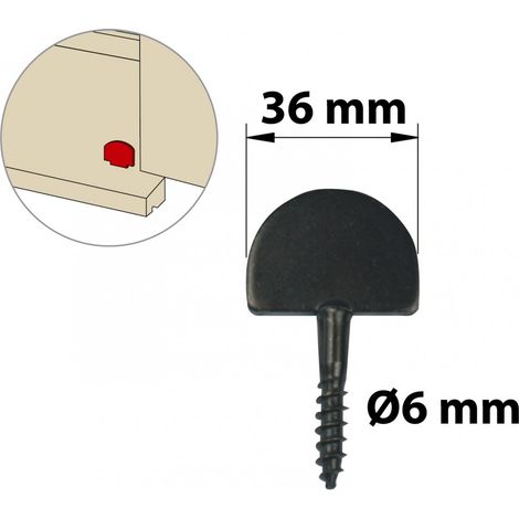 Schließanschlag aus vorlackiertem Stahl, H.60 x B.36 x T.4 mm AFBAT