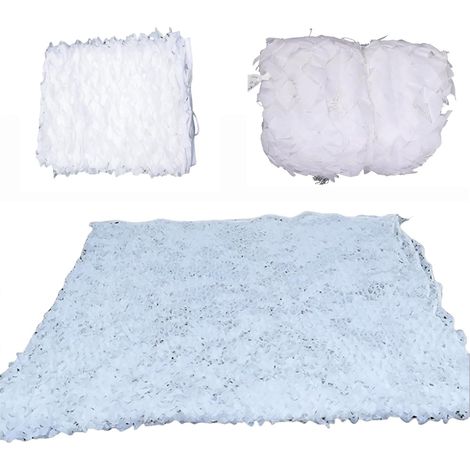 210D épaissi Voile Solaire Camouflage Net,Filet De Camouflage Blanc pour Les Jeux Militaires, Les couvertures de Voiture (1/5)
