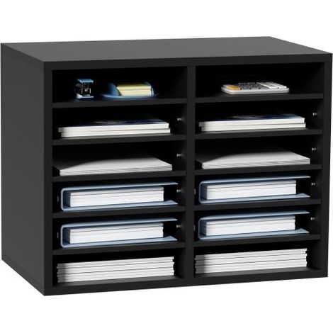 Organisateur de Bureau en Bois 52x30 5x41 cm Trieur de Documents (1/5)