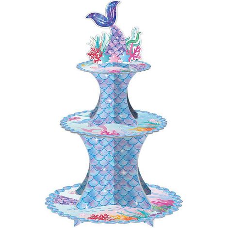 Support À Cupcakes - Tour à Gâteaux En Carton - 3 Niveaux - Hauteur 49 Cm - Diamètres 16 / 23 / 27 7 Cm - Bord Dentelé - Noir - 1 Pièce (1/5)