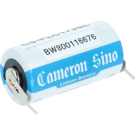 vhbw Battery Replacement for Panasonic BR-2/3AG, BR17335 for CNC Router, CNC Controller (1450 mAh, 3 V, Li-MnO2)