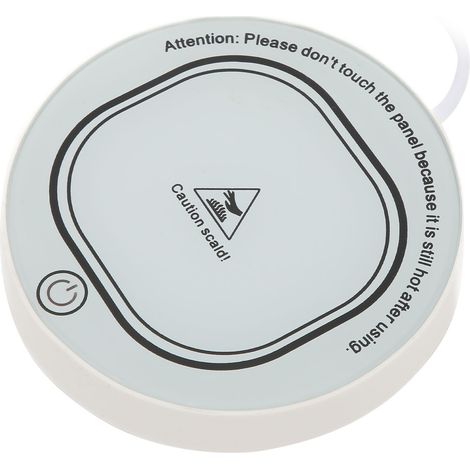 Chauffe-tasse intelligent USB blanc à température constante pour café, lait et thé. Prise UE 220 V. (1/5)