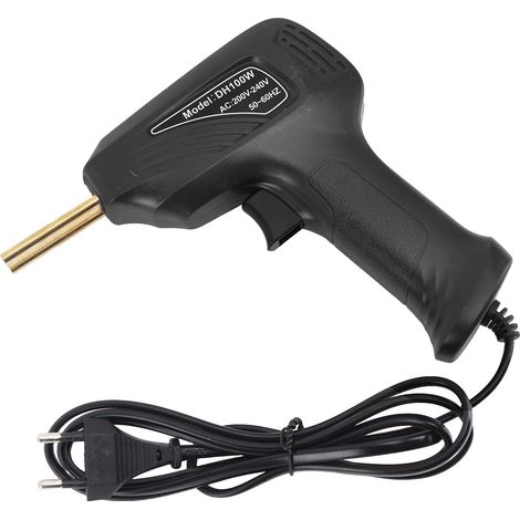 Pistolet à souder portatif 50 W avec indicateur de puissance LED, prise UE 200-240 V, pour la soudure de pièces plastiques au quotidien (noir). (1/5)