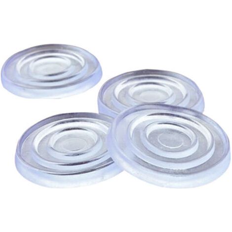 FENOPLASTICA50pcs Pare-Chocs de Dessus de Table en Verre, tampons en Caoutchouc disques en Plastique pour Dessus de Table en Verre, Pare-Chocs adhésifs Ronds Transparents (1/5)