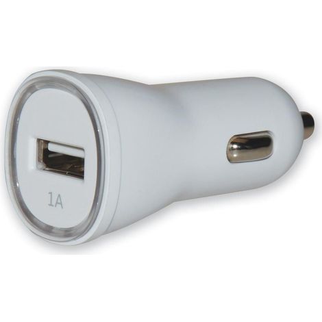 TECHLY Caricatore da Auto 1p USB con uscita 5V / 1Ah Bianco (1/5)