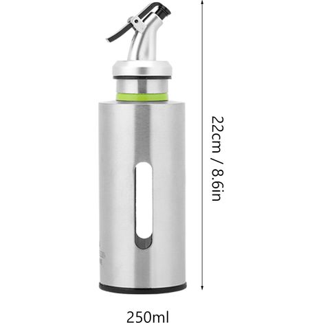 Bouteille d'huile en acier inoxydable, distributeur de sauce soja et de vinaigre étanche (1/5)