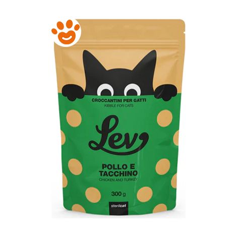 Lev Cat Adult Sterilised Pollo e Tacchino - Sacco 300 Gr -