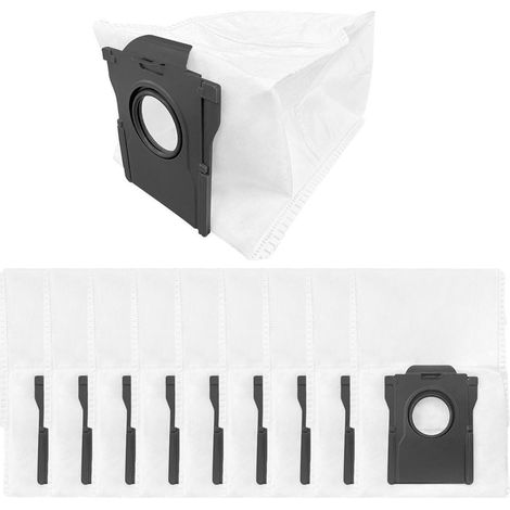 Paquete de 10 bolsas para aspiradora de gran capacidad (3,5 L) con filtración avanzada, resistentes a desgarros e higiénicas para la aspiradora robot Mova Mobius 60. (1/5)