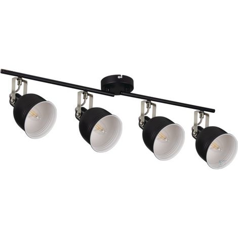 Faretto soffitto/parete 4 luci orientabili E14 nero Kanlux (1/3)