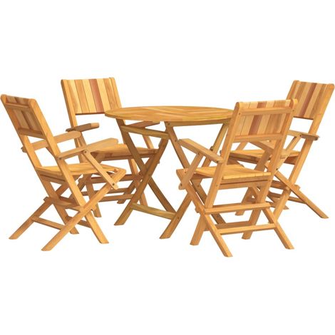 Maison Exclusive - Set da Pranzo per Giardino 5 pz in Legno Massello di Teak