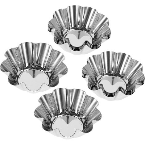 Tartelette- und Muffinformen, ofenfest, 60-teiliges Set, blütenförmige Formen aus Edelstahl (1/5)