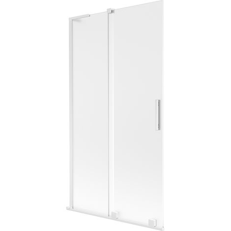 Mexen Velar L Duschwand 2-flügelig verschiebbar 100 x 150 cm, Frost, weiß - 896-100-003-31-20 (1/5)