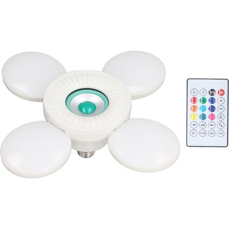 Ampoule LED avec haut-parleur Bluetooth, ampoule de fête RGB à couleurs changeantes, 36 W/E27, télécommande couleur (1/5)