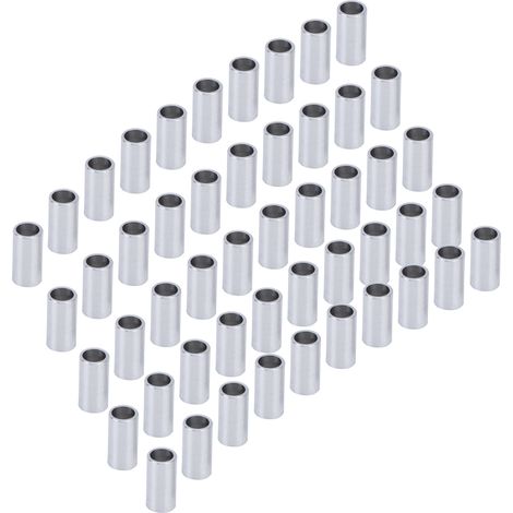 Entretoise ronde en aluminium, non filetée, joint plat en alliage d'aluminium, diamètre extérieur 4 mm, longueur 10 mm (1/5)