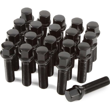 20 Boulons de Roue Filetage 40 mm Pour Élargisseurs de Voie I M12x1,5x40 mm I Siège Conique CLÉ 17 mm I Compatibles Avec (1/5)