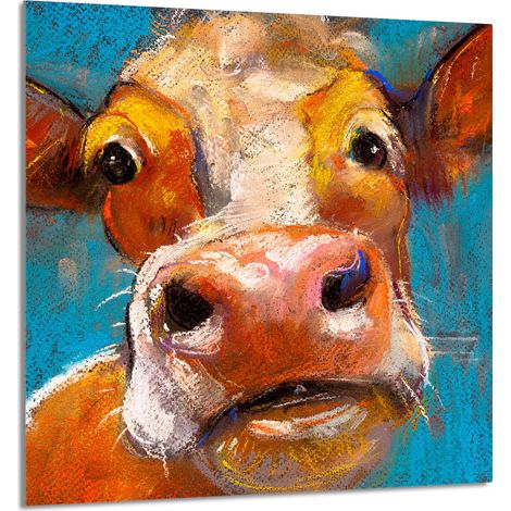 Panneau de verre POUR la cuisine 60x65 Vache (1/5)