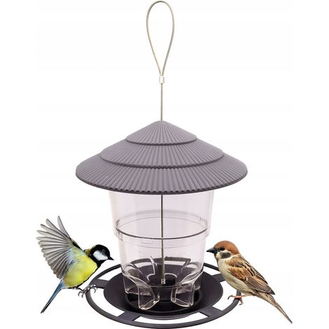 GARDENLINE Vogelfutterhaus aus Kunststoff, 16,5 x 16,5 x 19 cm, EDA7908