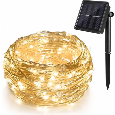 Guirlande LED USB en Fil de Cuivre avec Télécommande, 30 m, 300 LED Bleues, Étanche pour Jardin et Noël (1/5)