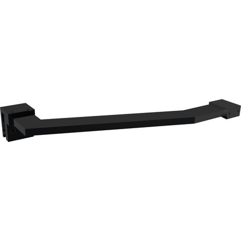 DRAGON BLACK Barre de support mural pour cabine de douche 300x150mm, noir mat (1/2)