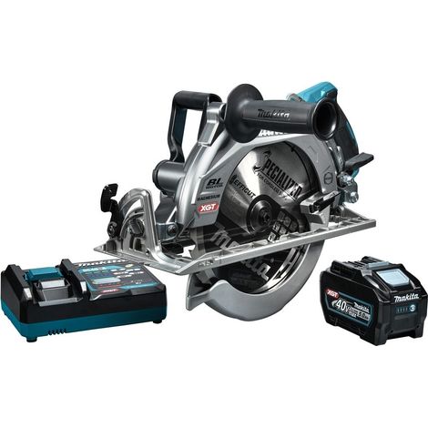 Makita – Scie circulaire sans fil 40V 260 mm – Moteur Brushless – Capacité de coupe 95 mm à 90° – Avec 1 batterie 5Ah – RS002GT101