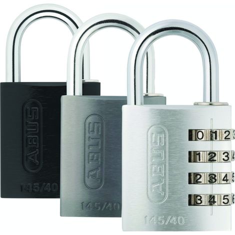 Cadenas à Chiffres Aluminium 40mm sous Blister Coloris Métal Assortis - ABUS