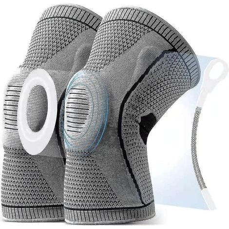 Coussinets anti-douleurs pour genoux, genouillère de compression Ultra Knee Elite en silicone et ressort, qualité médicale (1/5)