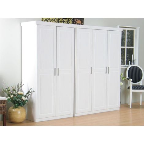 Magnus Armoire 5 pièces, largeur 235 cm, hauteur 190 cm, blanc. (1/5)