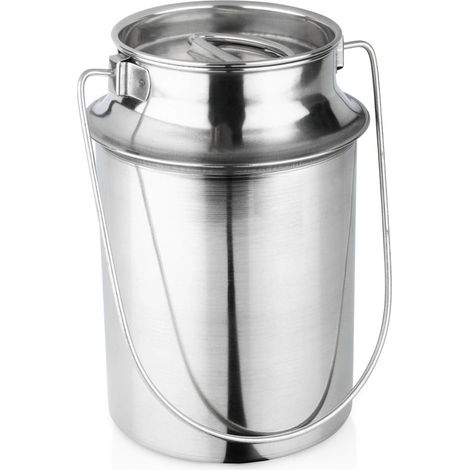 Stainless Steel Milk Can with Lid and Handle, 3.2L (1/5)