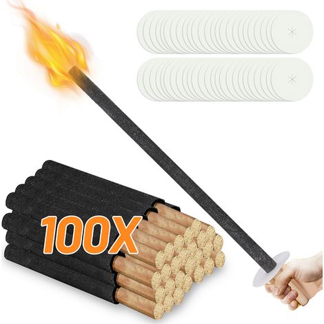 Wolketon Antorchas Antorchas de cera Antorcha para fiestas 72cm Tiempo de combustión 90 Min 100x