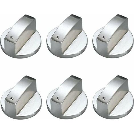 6 Pièces Boutons de Commande Universels en Métal Bouton Cuisinière à Gaz 6mm boutons de contrôle universels bouton de poêle pour cuisinière à gaz cuisinière four plaque de cuisson (1/4)