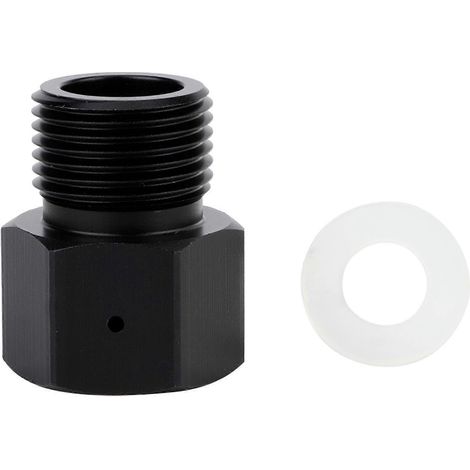 Bouteille CO2 Adaptateur Convertisseur Noir W21.8 pour Aquarium, Bière, Fût, Régulateur de Pression (1/5)