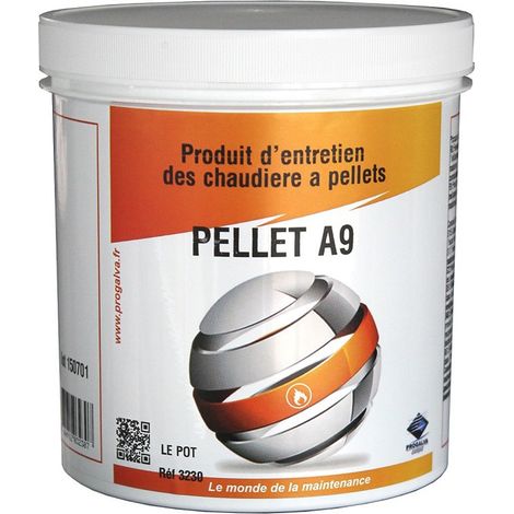 Progalva – Pellet A9 traitement entretien poêle à granulés – Lot de 3 sachets de 40g – Évite dépôts de suie et poussières de bois