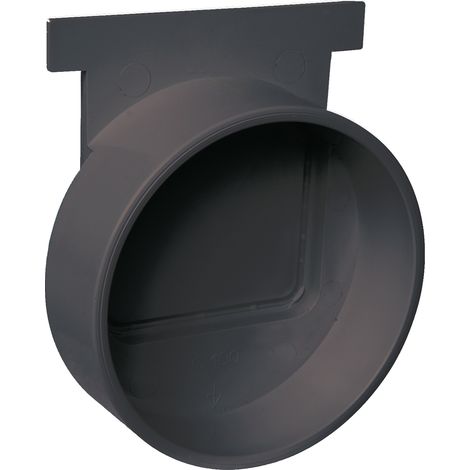 First Plast – Naissance de fond droite gauche pour caniveau 100mm – Sortie Ø110-100mm – Installation facile pour série 130 – Couleur noire