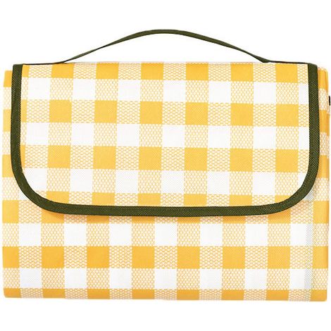 Couverture de pique-nique 100 x 150 cm, imperméable et isolante, tapis de plage pliable XXL, couverture de camping, tapis d'extérieur en tissu Oxford triple couche résistant pour le camping, les pique (1/3)