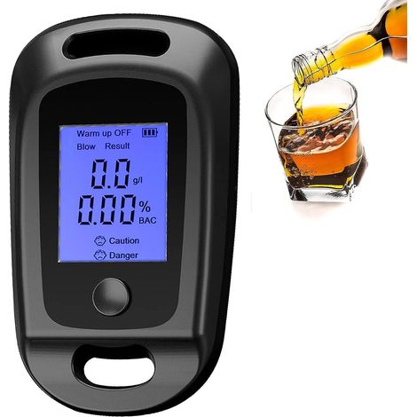 testeur D'alcool Portable - Noir, Testeur D'alcool Portable De Haute Prcision, Instrument De Mesure De L'alcool (1/5)