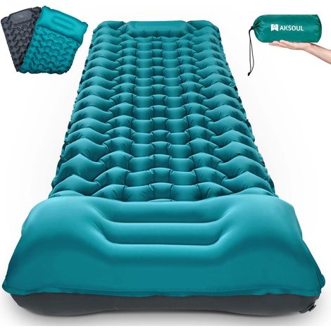 Matelas De Camping Auto-Gonflant: Grand Matelas Gonflable Extérieur Ultra-Léger Épais Matelas De Couchage Gonflable Avec Oreiller Matelas D'Isolation Thermique Pliable Pour Tente Trekking Plage (1/5)