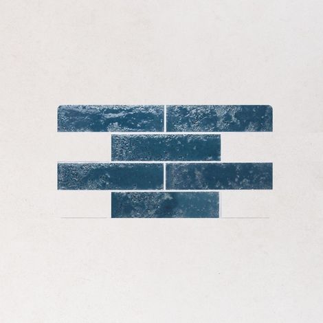 Carrelage Effet Zellige Bleu PUKKA Whale Blue 6,4x26cm