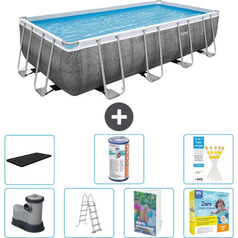 Bestway Power Steel Rechteckig - 549x274x122 cm - 8-teilig S572