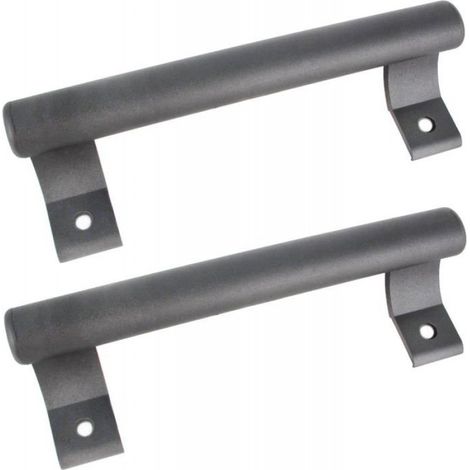 1 Poignée de porte coulissante, Aluminium, 20,3cm, Antirouille, Gris, Pour porte verre bois balcon (1/5)