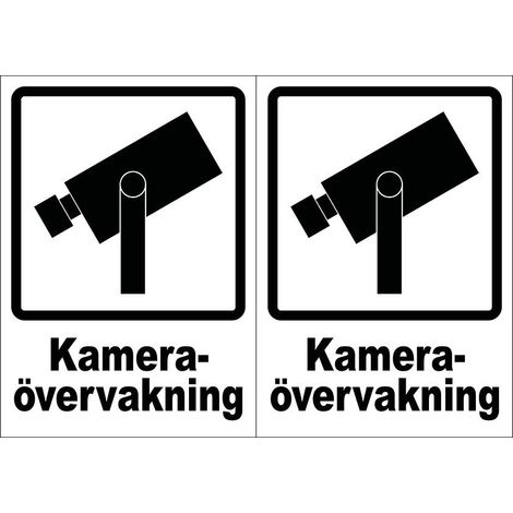 Filiyano-Lot de 2 - Panneau de surveillance par caméra (A5)