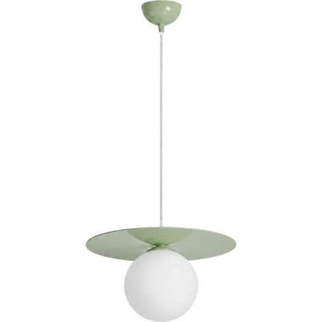 Lampe suspendue en métal "Vesper" - 40 x 40 cm - Vert (1/4)