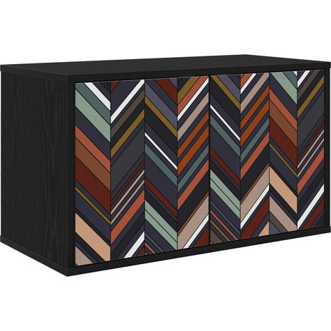 Maison Exclusive - Meuble TV mural OMMEN 69 x 33 x 40 cm Chêne noir (1/5)