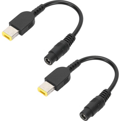 Câble convertisseur d'alimentation 5.5x2.5mm femelle vers carré avec broche pour Lenovo ThinkPad X1 Carbon YOGA 13 (1/5)