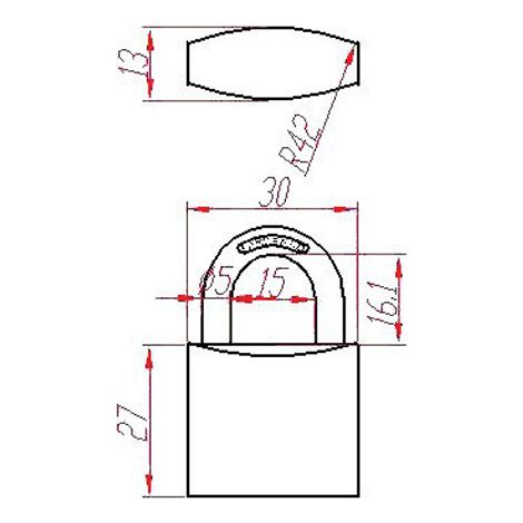 Cadenas standard laiton UNO 30mm s'entrouvrant anse en U - HERACLES - I-CAD30MV (1/3)