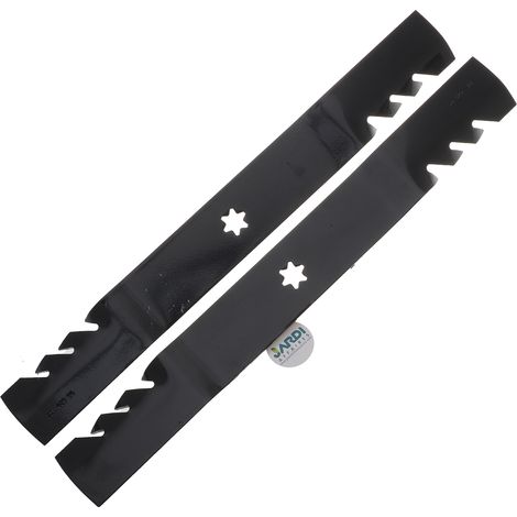 Jardiaffaires – Jeu de lames Gator Mulching 107cm – Compatible MTD et Toro – Remplace 742-0616, 742-0656 – Pour coupe à éjection latérale (1/3)