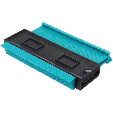 Jauge de profil de duplicateur de contour de forme de verrouillage de 5 pouces Jauge de travail du bois de bord de carreaux de stratifié de carrelage-bleu (1/5)