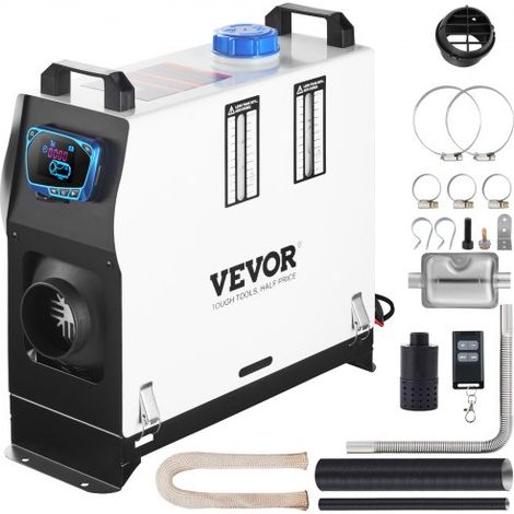 12V Standheizung Diesel Auto Kraftstoff, Diesel Standheizung Luftheizung Air Diesel 5-8KW, Luft Dieselheizung, für Auto RV Boote LKW Wohnmobil Bus(mit Rot LCD schalter & 1 Luftauslass) (1/5)