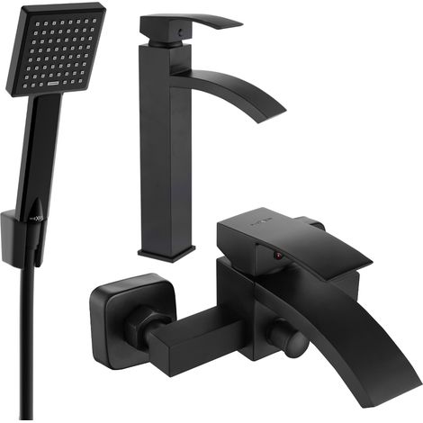 Mexen Libra R45 set vasca da bagno, nero - 745113R45-70 (1/4)