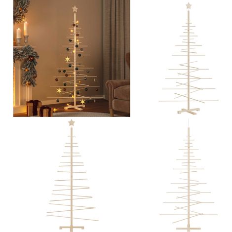 Weihnachtsbaum Holz zum Schmücken 180 cm Massivholz Kiefer - Weihnachtsbaum Kiefer - Weihnachtsbaum Dekoration (1/5)